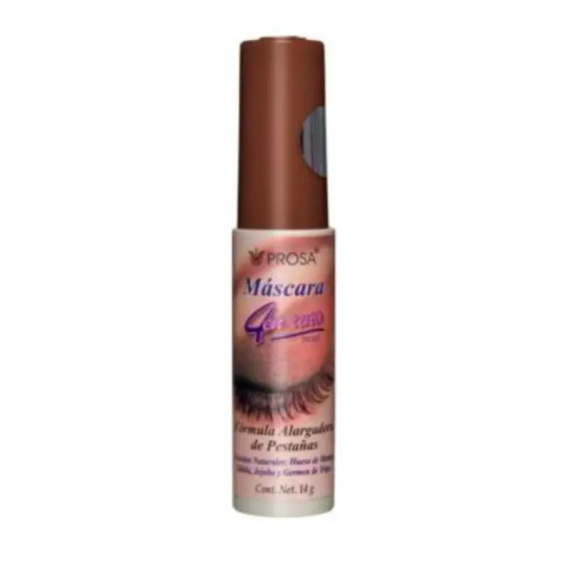 PROSA Mascara 4 en 1 - Blue Formula Against Water, Volumizing Effect, 10ml, Made in Mexico - Makeup, Cosmetic