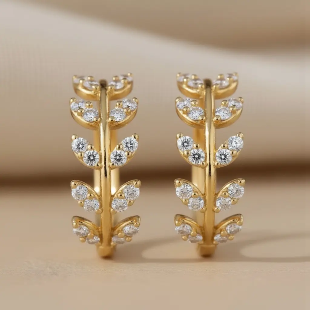 Small Gold Hoops – Tiny Huggie Hoop Earrings with CZ Sparkle, Minimalist Gold Hoops for Everyday