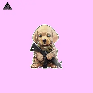 Tactical Labrador Sticker || vinyl sticker, water bottle sticker, tumbler stickers, laptop decals, waterproof sticker, tactical stickers hydro flask Decor Decorative