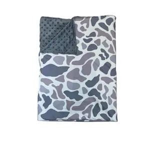 Newborn baby blanket camo outdoor hunting blanket minky blanket