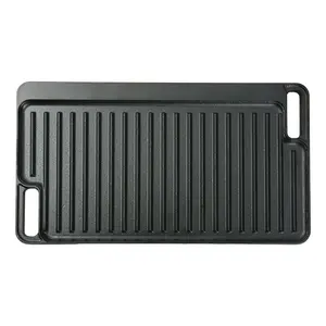 Ozark Trail Deluxe Cast Aluminum Reversible Grill Griddle Plate, Black,Hand Wash