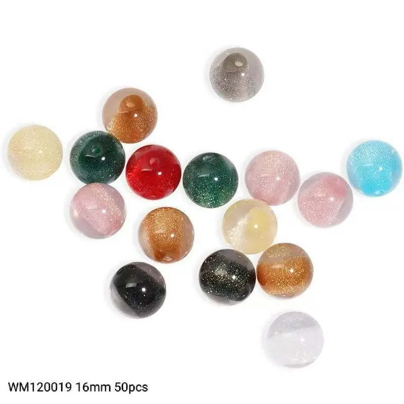WM120019 16mm 50pcs) glitter bead