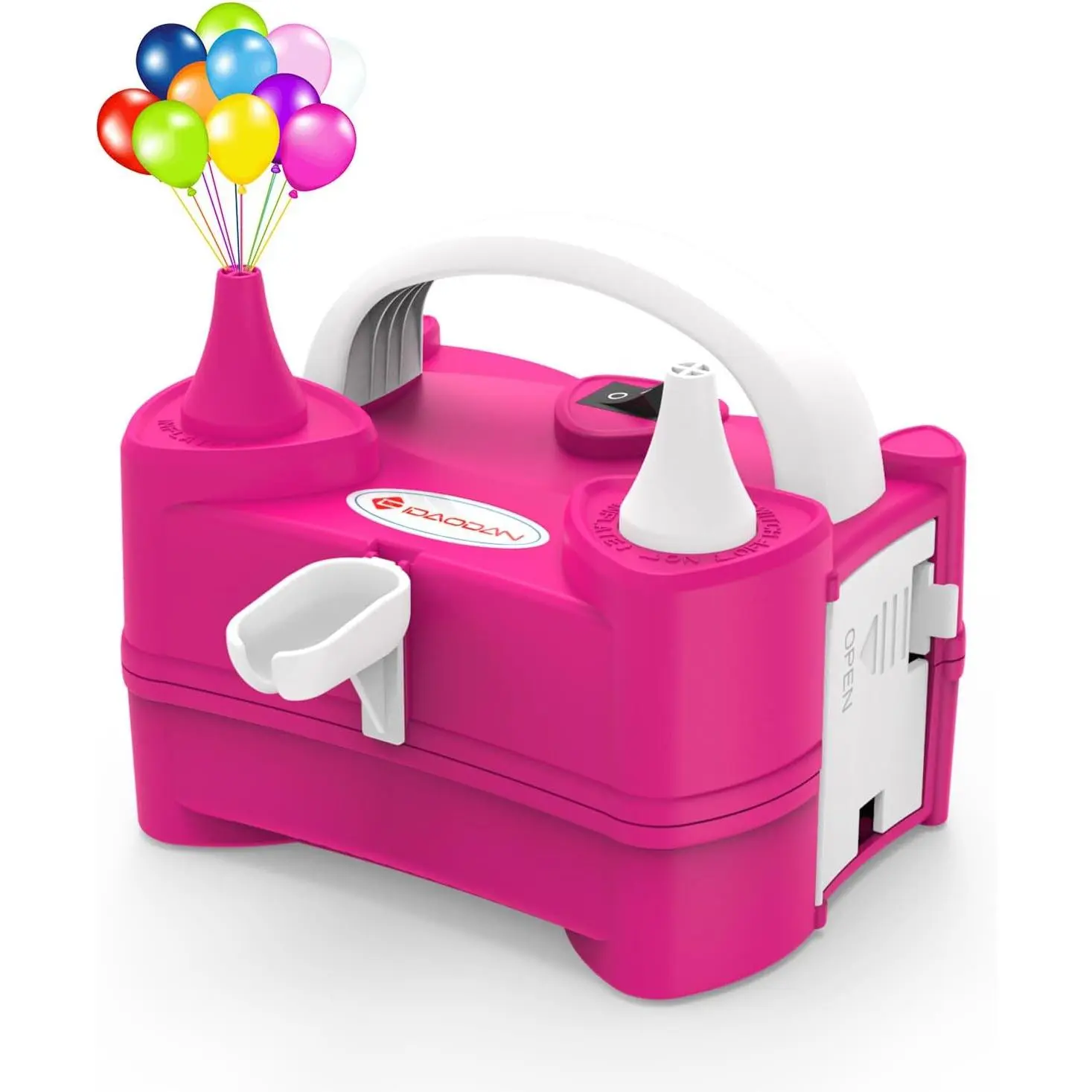 AODAN Electric Air Balloon Pump Portable Dual Nozzle 110V 600W Electric Balloon Blower Pump/Electric Balloon Inflator for Ks Party Decoration