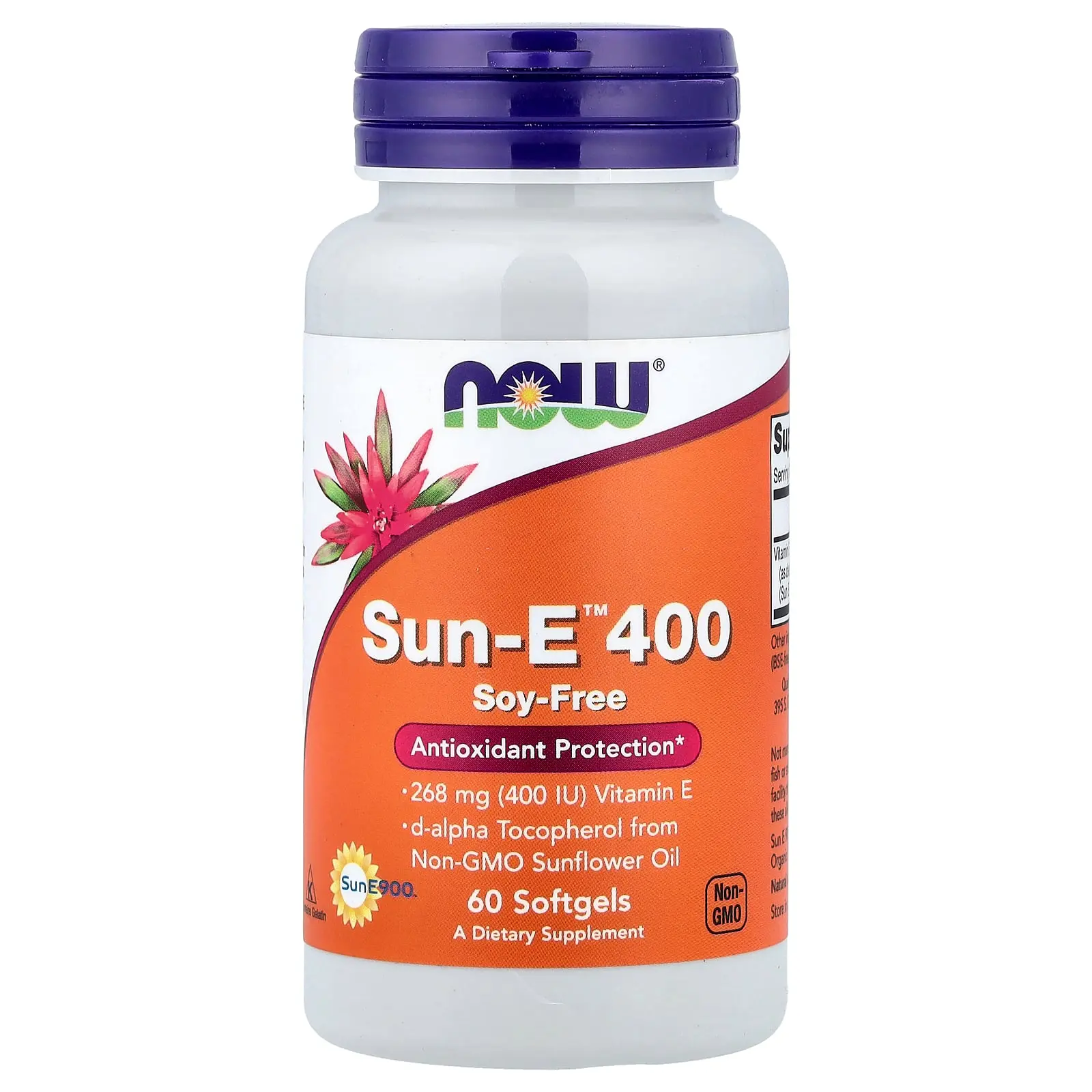 NOW Foods Sun-E™ 400, 268 mg (400 IU), 60 Softgels