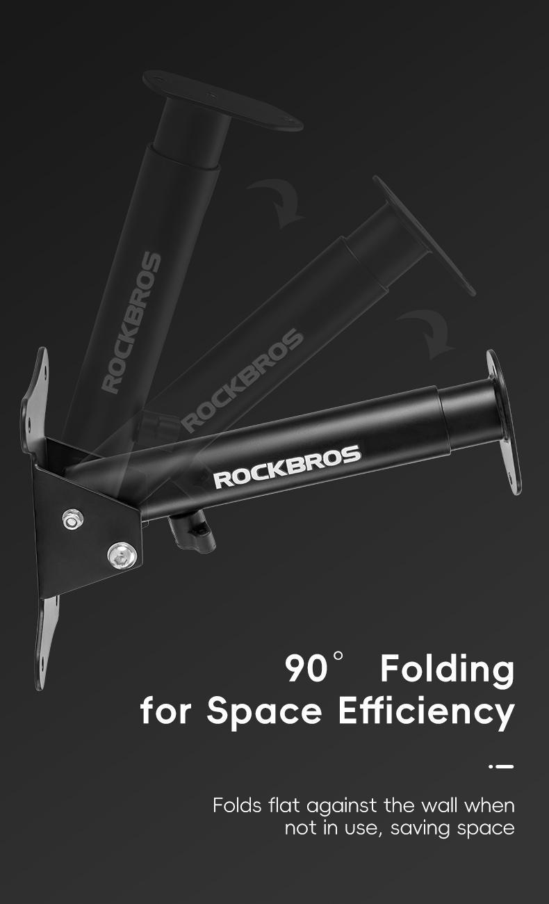 ROCKBROS Bicycle Wall Mount Sturdy Bicycle Holder Adjustable Up to 15kg