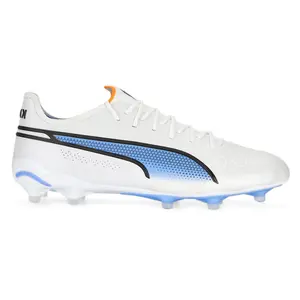 PUMA Mens King Ultimate Soccer Cleats Cleated, Firm Ground, Turf - White