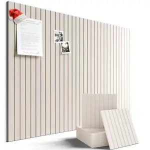 12pcs Self-Adhesive Soundproof Panels, Striped Wall Stickers, Noise Reduction, Acoustic Protection, Ideal for Kindergarten, Office, Studio, Striped Wallpaper Board
