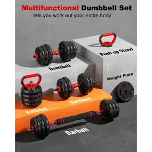 Adjustable Dumbbells, 20/30/45/70/90lbs  Weight Set Free with Connector