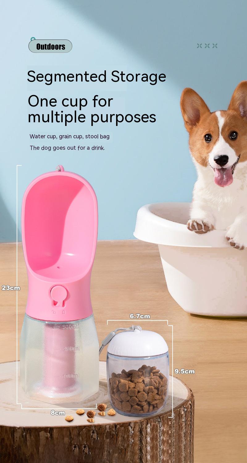 Dog Water Cup Drinking Food Garbage Bag Three-in-one Portable Small Multi-functional Pet Cups Pets Supplies Dog Water Cup Drinking Food Garbage Bag Three-in-one Portable Small Multi-functional Pet Cups Pets Supplies