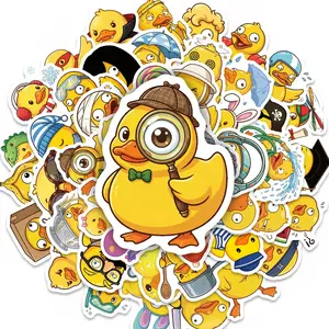 50pcs of Adorable and Quirky Rubber Duck Stickers, Suitable for Scrapbooks, Diaries, Laptops, Water Bottles, Cars, Car Decal, and Other Items. A Gift with A Positive Message and Based on A Belief-based Design.