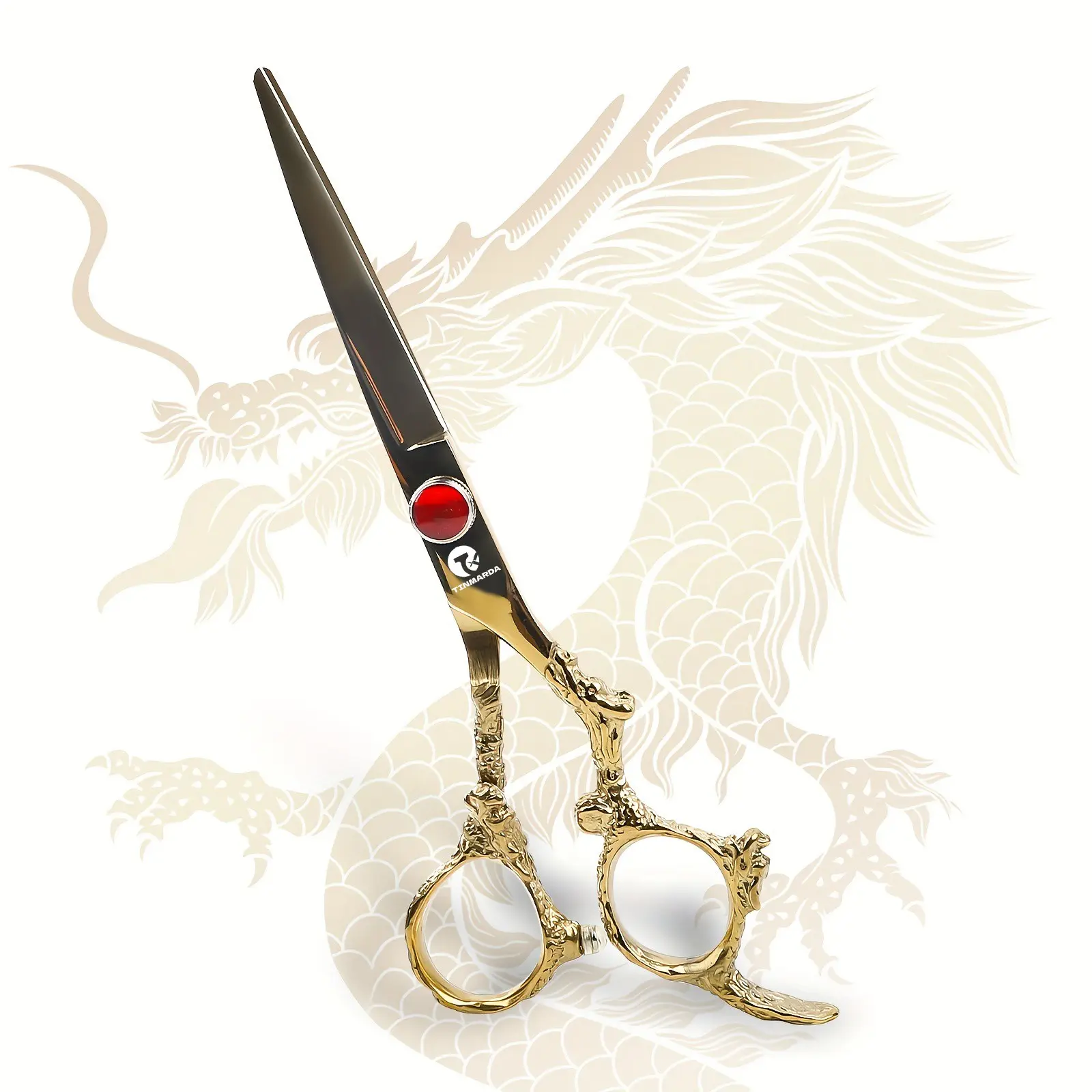 Three-Color Dragon Totem 6-Inch Premium Stainless Steel Hair Clipper, Smooth Blade, Ideal for Salon and Personal Use, Home Styling Tool, Hair Styling Tools