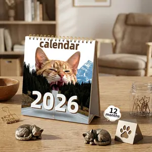 NOLUCK 2026 Cat Selfies Wall Calendar | Sweet Multi-Breed Cats & Kittens Calendar | 12 Month | Thick & Sturdy Paper | Gift for Cat Lovers, Men, Women, Kids