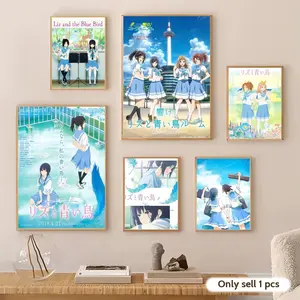 Classic L-Liz und ein Blauer Vogel Painting Calligraphy Gallery-Quality Canvas Wall Art Poster | Waterproof & Fade-Resistant | Minimalist Unframed Design | Living Room, Bedroom & Office Decor | Multiple Sizes | Holiday gifts