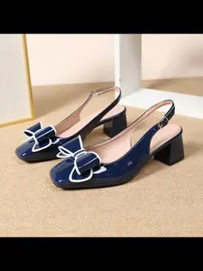 Women's Elegant Summer High Heel Sandals, Fashion Square Toe Shoes for Shopping, Party, Commuting, Office Wear Footwear