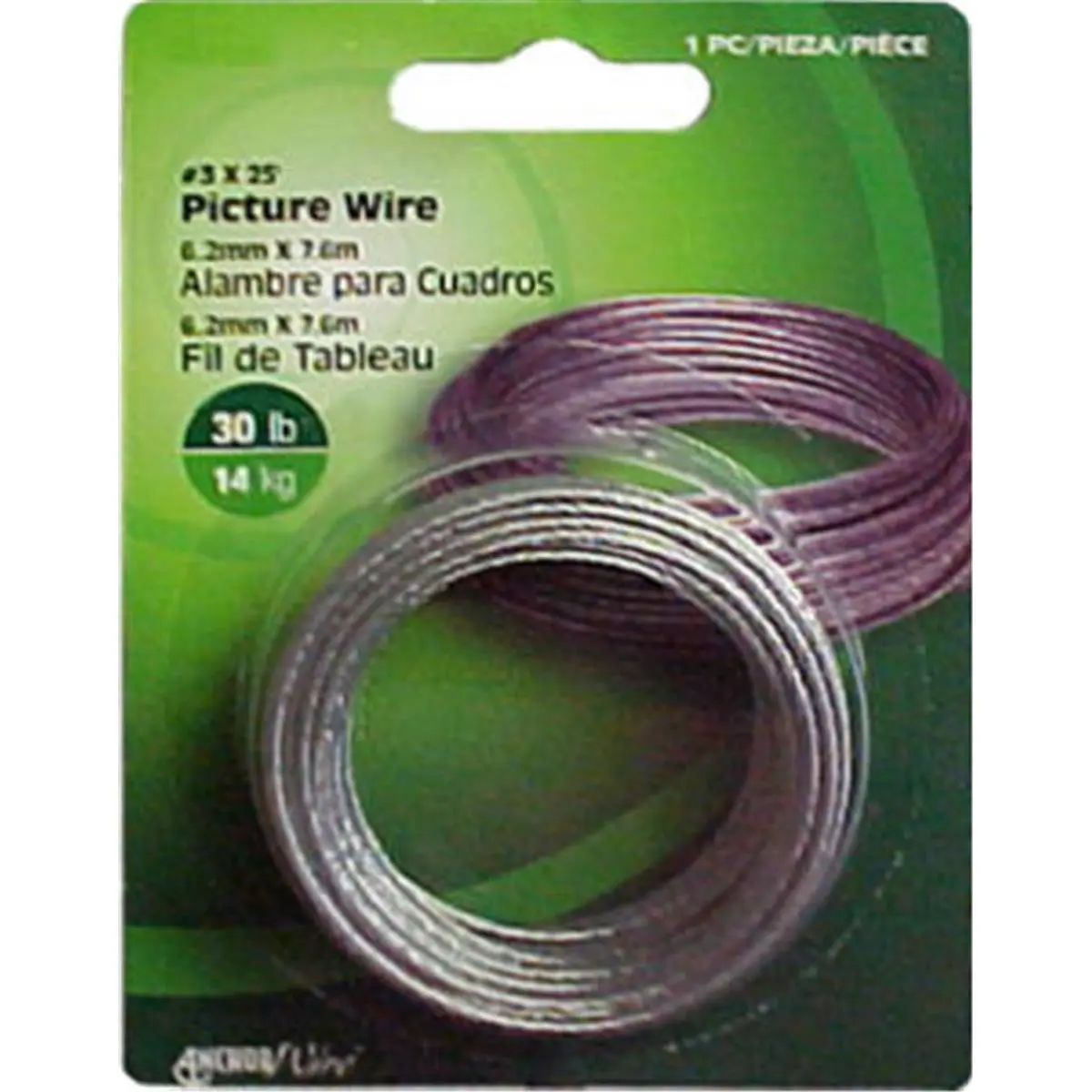 212 MAIN Heavy Duty Braided Picture Wire - 25 ft Length, 40 lbs Strength, Easy-to-Install Fastener for Automotive & Motorcycle Lock Security Mounting