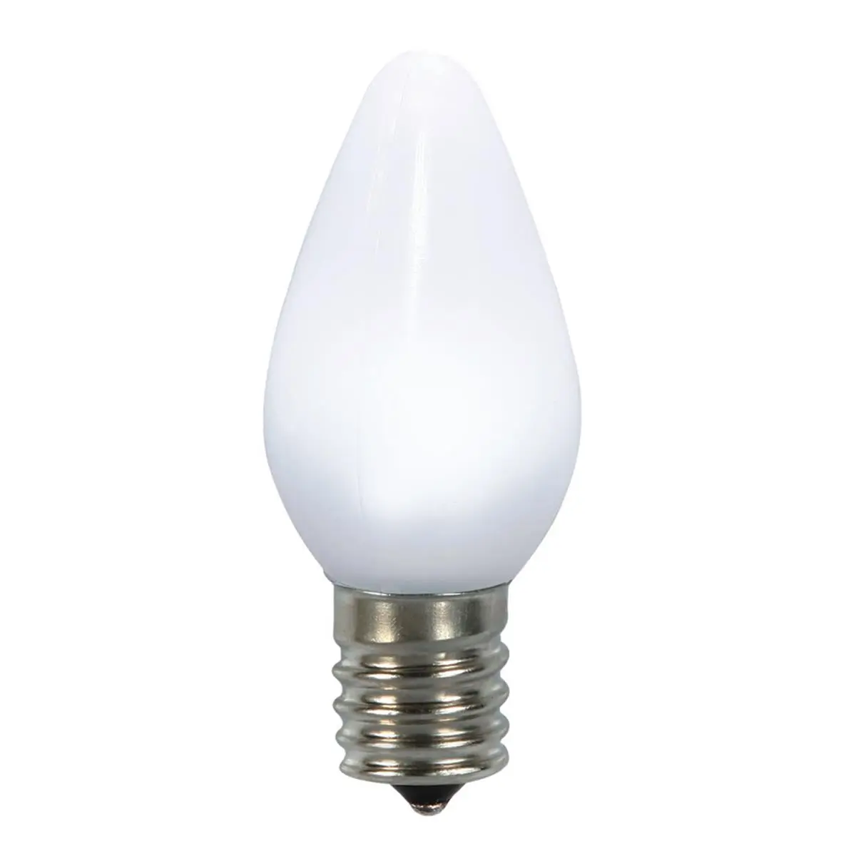 212 MAIN C7 Ceramic LED Light Bulb - Pure White, 0.96W, 130V, Nickel Base - 25 per Bag