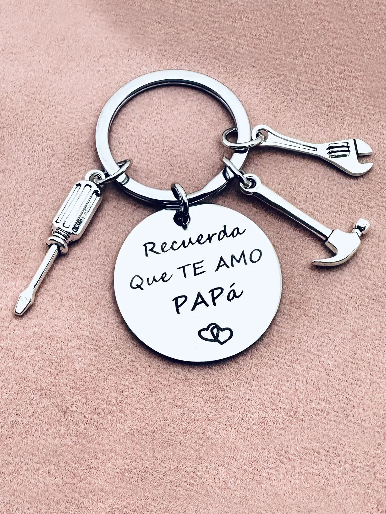 1pc Gift Stainless Steel Letter Keychain for Dad, Car Key Chain, Remember I Love You Dad, Father'S Day Gift for Dad, Birthday Gift, Thanksgiving Gift, Christmas Gift, Suitable for Men