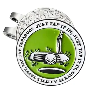 May The Course Be with You Golf Hat Clip, 1 Count Round Golf Hat Marker, Magnetic Golf Cap Marker Gift for Golf Lovers