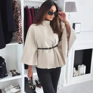 Belted Cape Coat | Women’s Stylish Cape Jacket