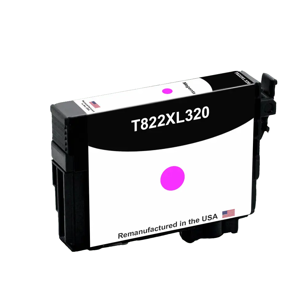 U.S. Remanufactured for Epson T822XL High Yield Magenta Ink Cartridge, T822XL320
