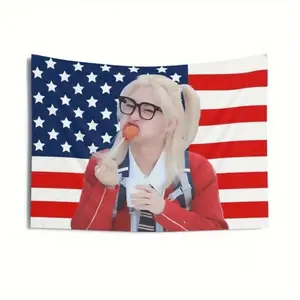 1pc SKZ American Flag KPOP Concert Banner, perfect for bedroom, living room and dorm decoration. Dorm room decoration, decorative tapestry, beautiful wall tapestry, creative and exquisite gift. bedroom decor cool stuff for room tapestry