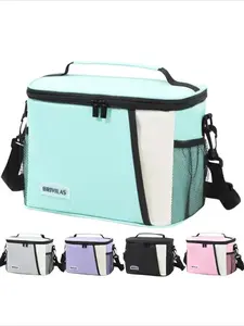 Insulated Lunch Bag Large Reusable Durable Lunch Bags with Adjustable Shoulder Strap for Women Men, Ideal for Work, School & Outdoor Use
