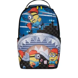 Sprayground Minion Limited Edition Backpack with Shark Graphic Design for Fans of Despicable Me