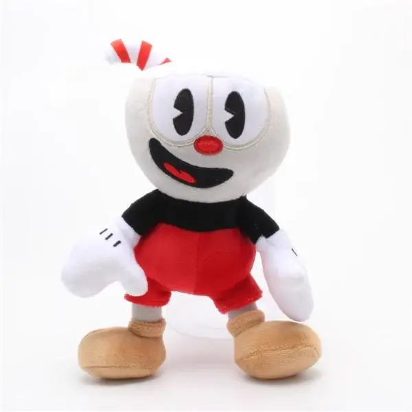 25cm Adorable Cuphead and Mugman Plushies Retro Cartoon Style Red Blue   Fluffy Toy Collectible Birthday Gift for Teens Kids sensory plush