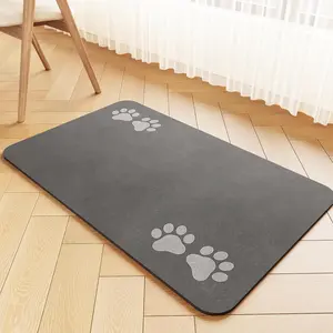 Pet Feeding Mat-Absorbent Dog Mat for Food and Water Bowl-No Stains Quick Dry Dog Water Dispenser Mat-Dog Accessories Pet Supplies-Dog Water Bowl for Messy Drinkers
