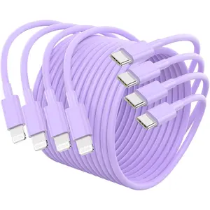 4Pack USB C to Lightning Cable 6FT, Fast Charging Cord for iPhone 14, Replacement for Apple Original Charger Cable for iPhone 14 13 12 11 Pro 11 XS MAX XR 8 7 6s Plus