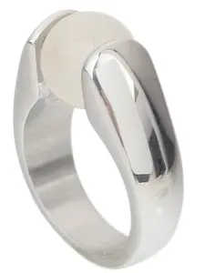 New 10mm 18k Vintage Cat Eye Stone Fashion Stainless Steel Ring, Versatile Jewelry for All Occasions, Stylish Finger Accessory
