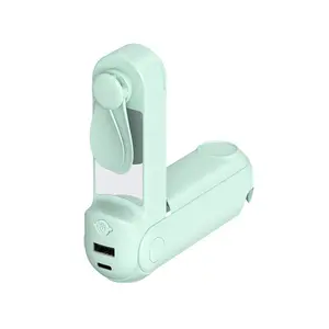 Portable handheld mini fan, foldable, USB-powered, suitable for students' dormitories, small, rechargeable, ultra-quiet fan