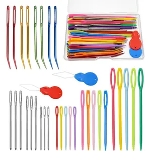 49 Pcs Yarn Needles Set, Assorted Crocheting & Darning Tapestry Needles for Yarn, Crochet Kit for Knitting Sewing Weaving