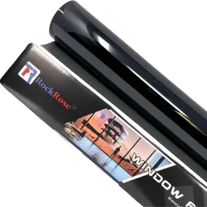 RockRose Professional Premium Carbon Window Tint 2PLY, 2MIL Thickness, UV 99%, IRR up to 65% Cars Building Adhesive Film Easy Shrink Plotter Friendly