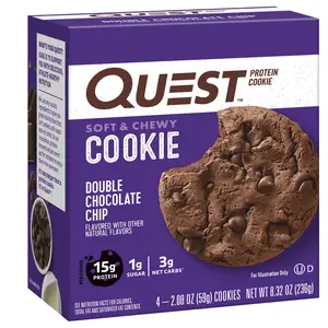 Quest Protein Cookie, High Protein, Double Chocolate Chip, 4 Count