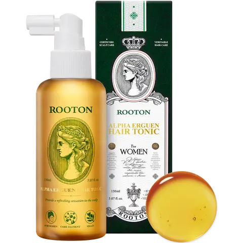 [ROOTON Official Store] Alpha Erguen Hair Tonic 5.07 fl.oz (150ml) – Women Vegan Formula for Anti Hair Loss, Scalp Cooling Relief, Elasticity, Dandruff & Itch Control with Clinically Proven RT-Complex