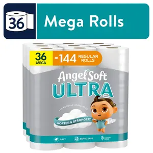 Angel Soft Ultra 2-Ply Toilet Paper, 36 Mega Rolls, 320 Sheets Per Roll