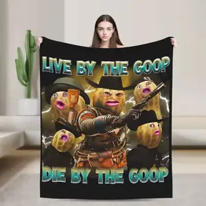 Arc Raiders The Burnt Peanut Goop Meme Blanket Lightweight Throw Blanket Flannel Fleece Microfiber Plush Bed Blanket Super Soft Blanket for All-Season Travel Camping Home Rug