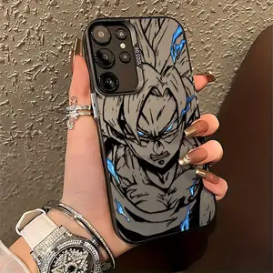 Anime Super Saiyan Phone Case Compatible with Galaxy S25 S24 S23 S22 S21 S20 FE Ultra Plus 4G 5G, Shockproof Matte Back