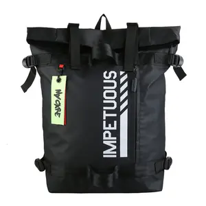 2026 Streetwear Fashion Backpack for Men, Water-Resistant Roll-Top Travel & Gym Bag, Casual Lightweight Sporty Daypack