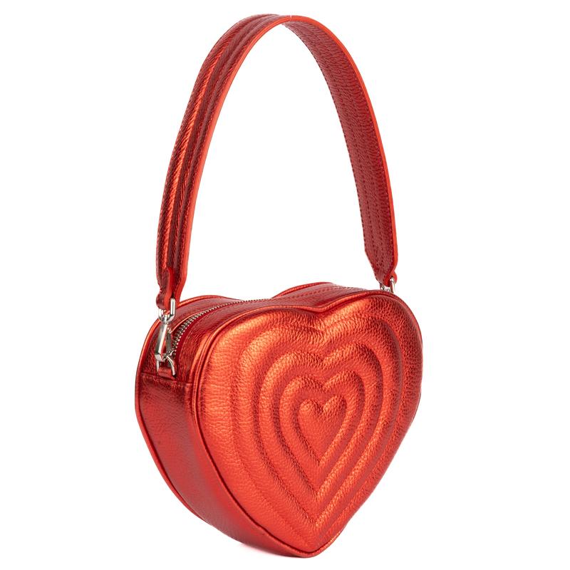 Bolso Olguita | Rojo Metalizado Cherry