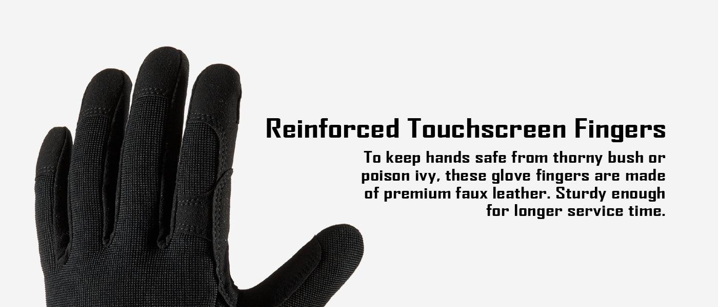 COOLJOB Thorn Proof Garden Gloves with Palm Cushion for Men, Rose Pruning Work Gloves with Touchscreen Fingers (Black) COOLJOB Thorn Proof Garden Gloves with Palm Cushion for Men, Rose Pruning Work Gloves with Touchscreen Fingers (Black)
