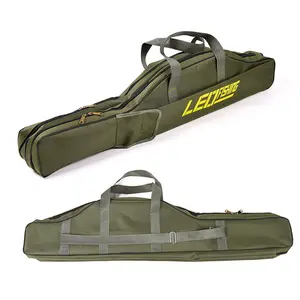 Double Layer Fishing Rod Bag, 1 Count Portable Foldable Fishing Rod Case, Fishing Accessories