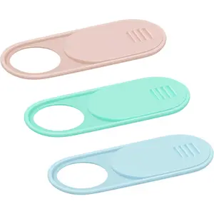 Webcam Cover for Laptop, 0.028-Inch Ultra-Thin Webcam Cover Blocker for MacBook, iMac, Laptop, Desktop, PC, iPad, Smart Phone Protect Your Privacy and Security(Pink/Blue/Green-3 Pack)