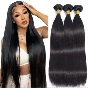 7A Grade Indian Temple Virgin Human Hair Bundles, 100% Unprocessed, Double Weft