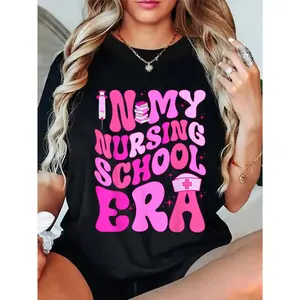 100% Cotton Nursing Student Era For Future Nurse School Essentials T-Shirt
