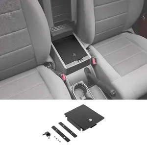 Car Storage Organizers, Center Armrest Safe Box with Lock & Password Function for 2007-2010 Jeep Wrangler JK