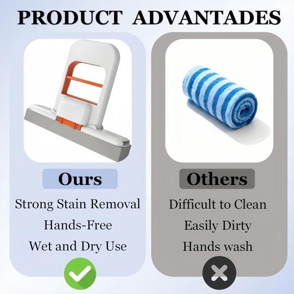 Scrub Daddy | 3-in-1 Mop Vacuum Scrub | Stovetop & Oven Scrubber | Deep Clean Grease & Grime | Hands-Free, No Mess | Self-Cleaning | Power Stain Removal | Pet Hair Destroyer | Detachable Washable Pads