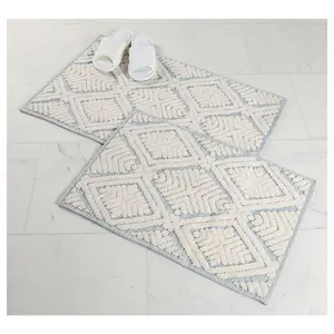 Superior 2-Piece Ceton Geometric Bath Rug Set,Large