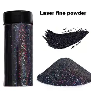 Holographic ultra-fine black glitter powder, portable ultra-fine glitter powder, rainbow creativity, colorful suitable for resin art, Creative projects, used for handmade production, handicrafts, festival decoration, painting decoration